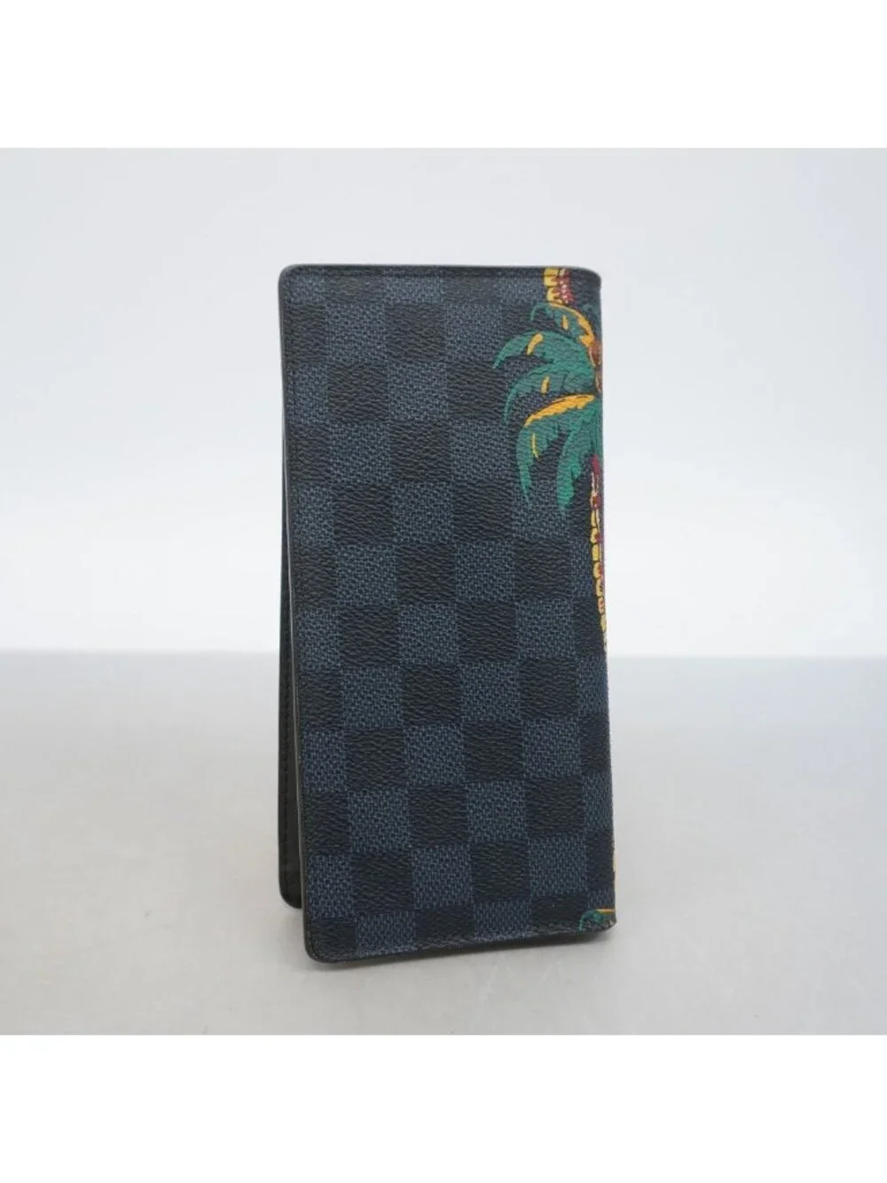 Louis Vuitton Wallet Damier Cobalt Portefeuille Brazza Navy Black